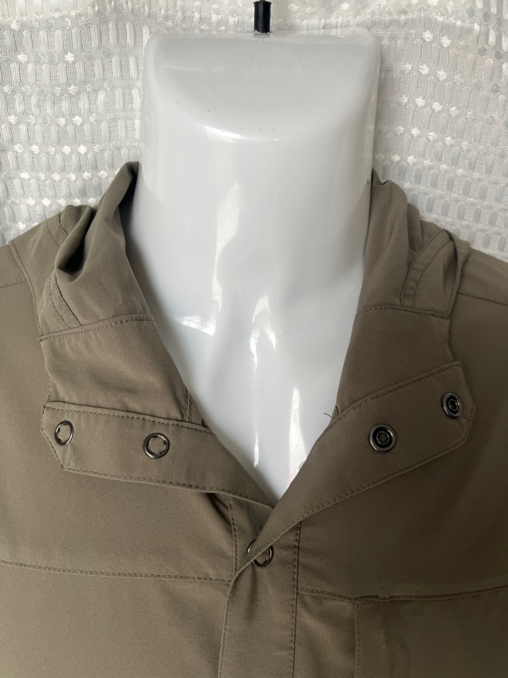 Orvis PRO Hooded Long Sleeve Button Up Shirt Men's M Olive Green - Picture 5 of 11